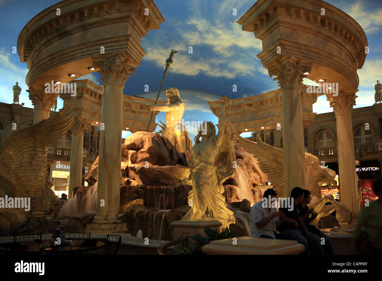 Statues in the Forum Shops at Caesars Palace Las Vegas Nevada USA Stock Photo