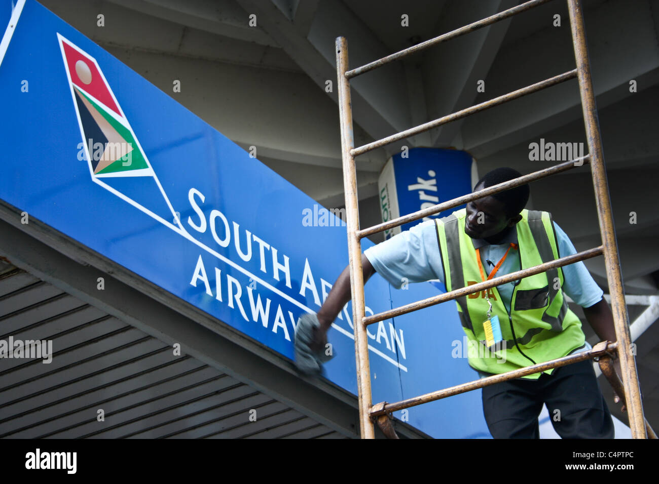 Soiuth Africa Airways sign Stock Photo