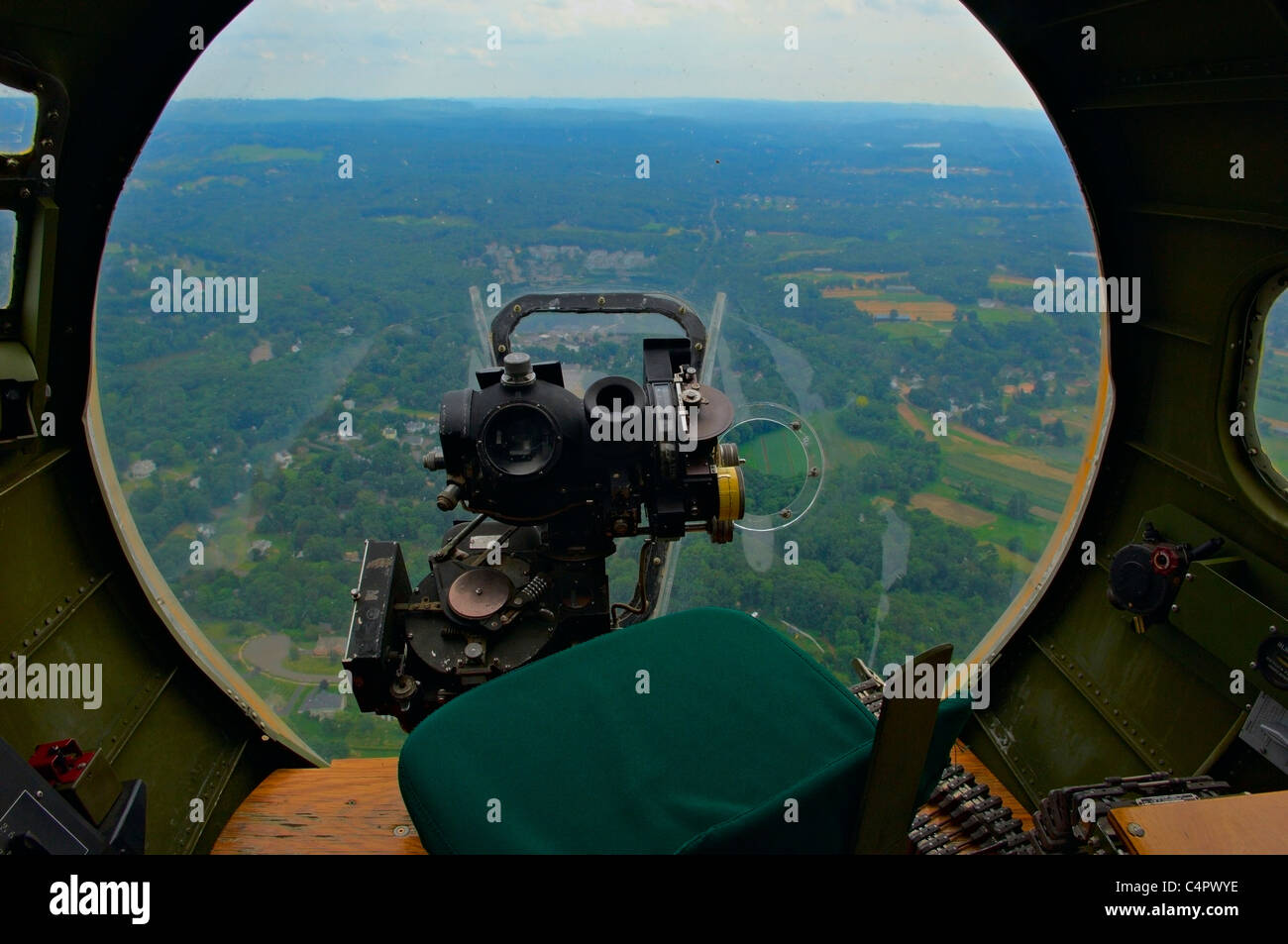 Interior And View Through Nose Of Restored World War Ii B 17
