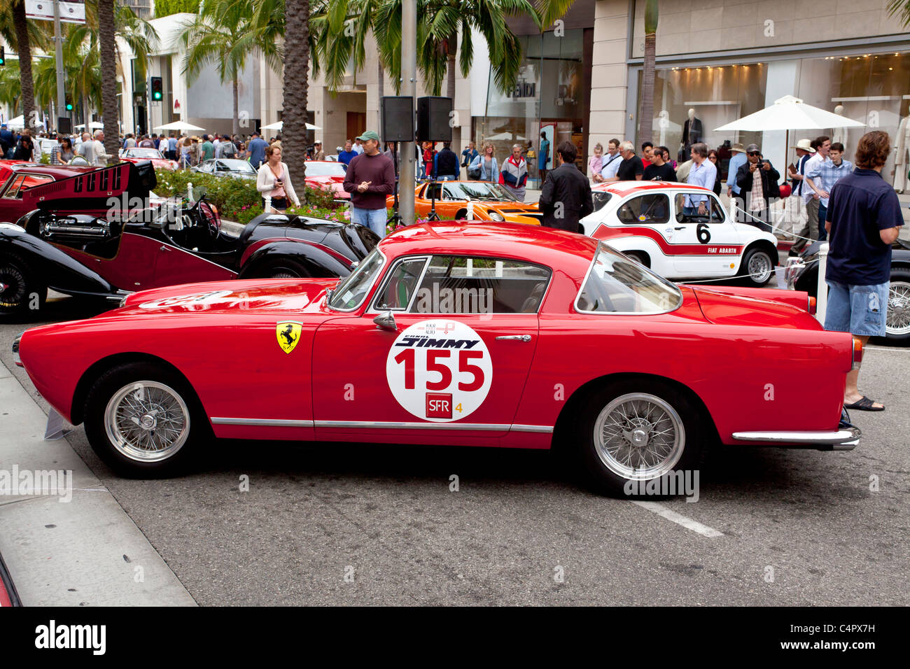 A 1956 Ferrari 250 GT Boano Racer at the 2011 Rodeo Drive Concours in Beverly Hills California Stock Photo