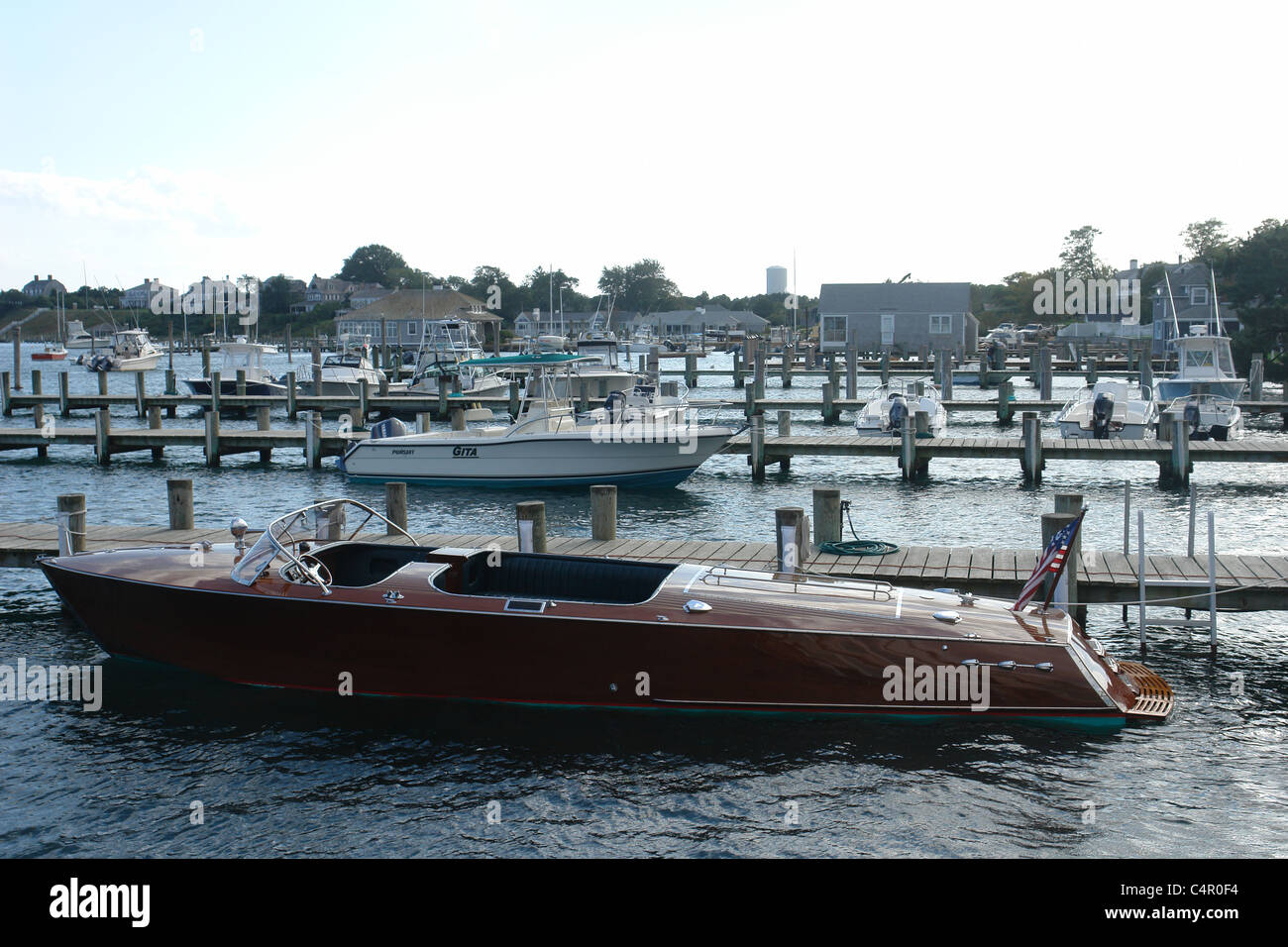 Boat in Edgartown Stock Photo Alamy
