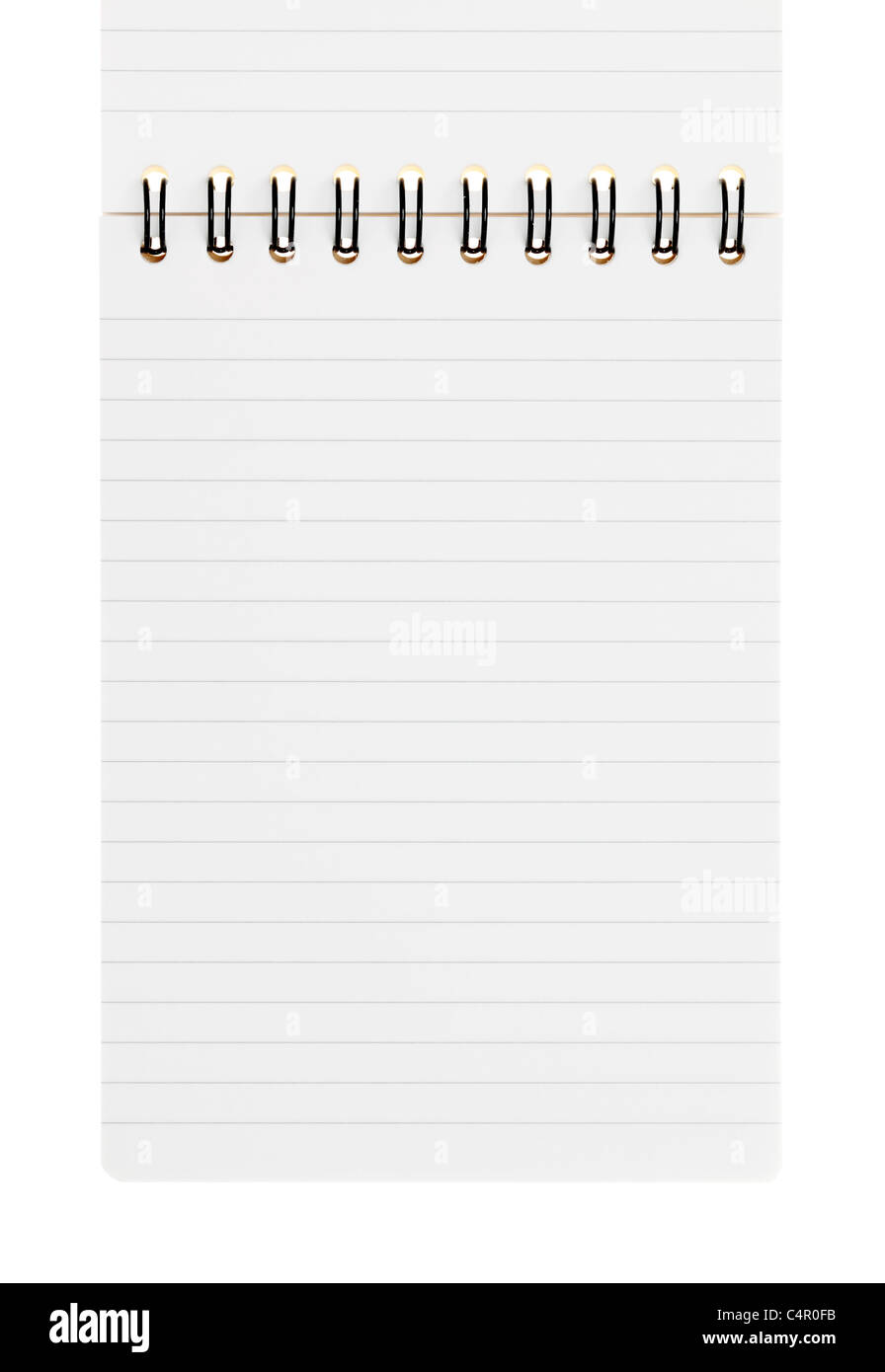Blank notebook on an white Stock Photo Alamy