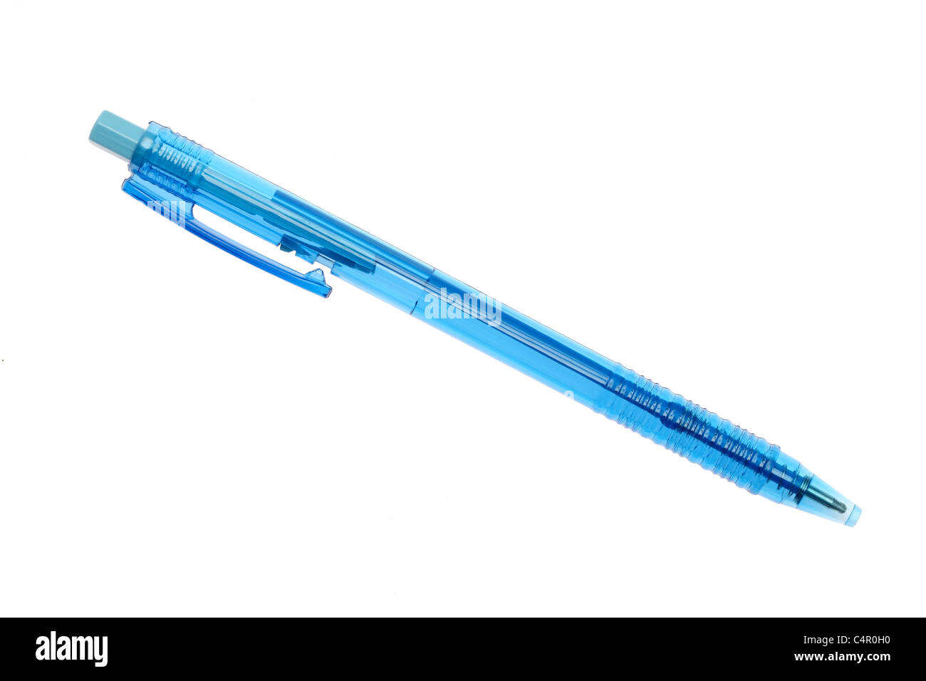Blue pen isolated on white background Stock Photo