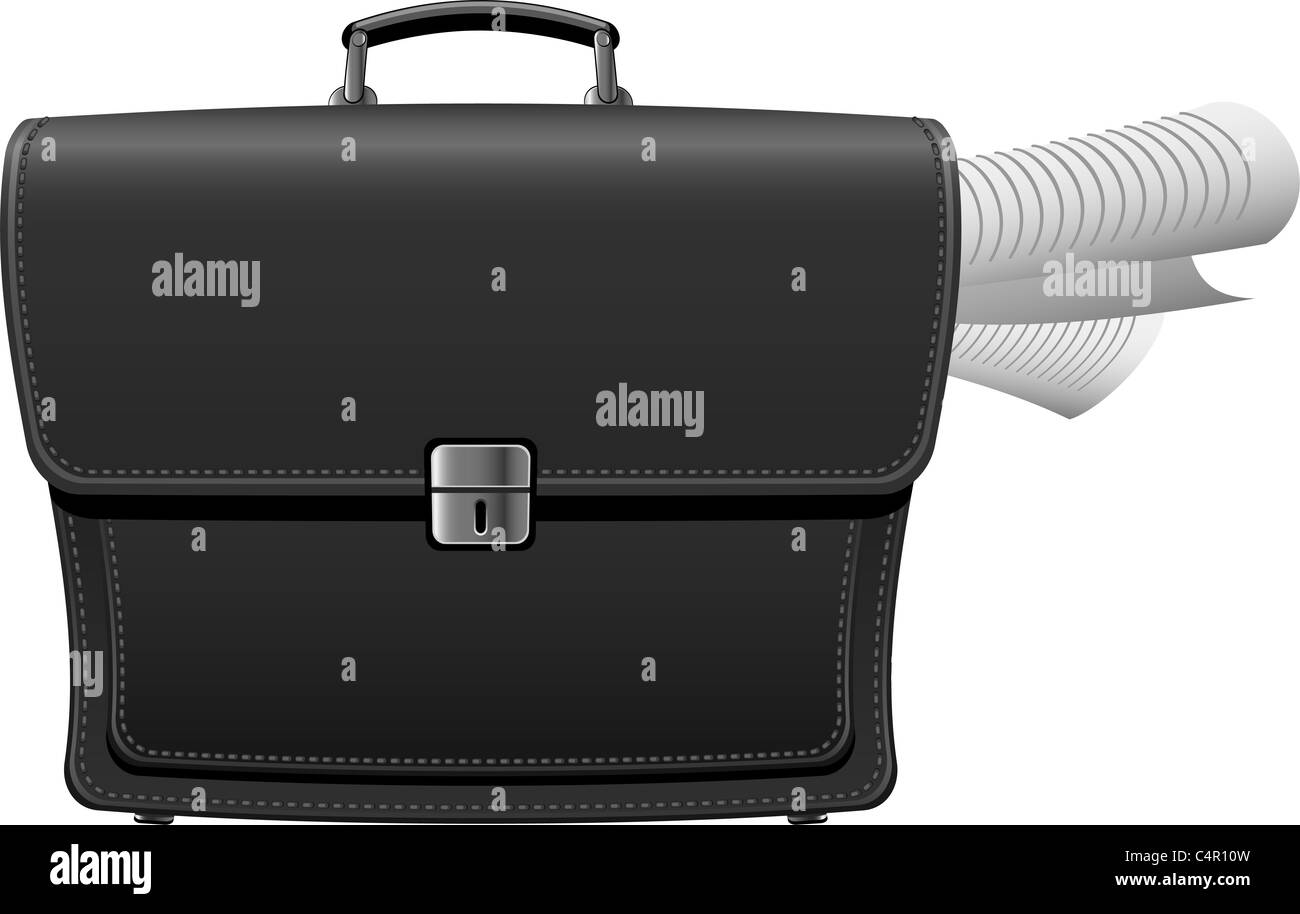 Briefcase with documents Stock Photo Alamy