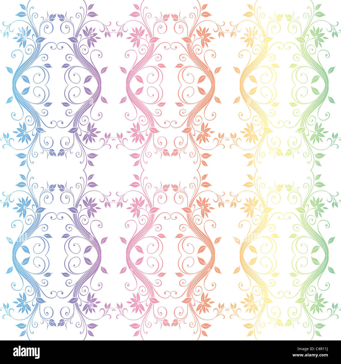 Colorful seamless floral pattern background Stock Photo - Alamy