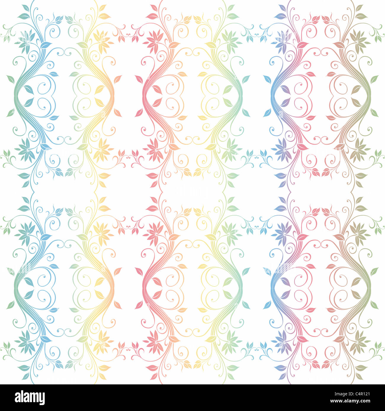 Colorful seamless floral pattern background Stock Photo - Alamy