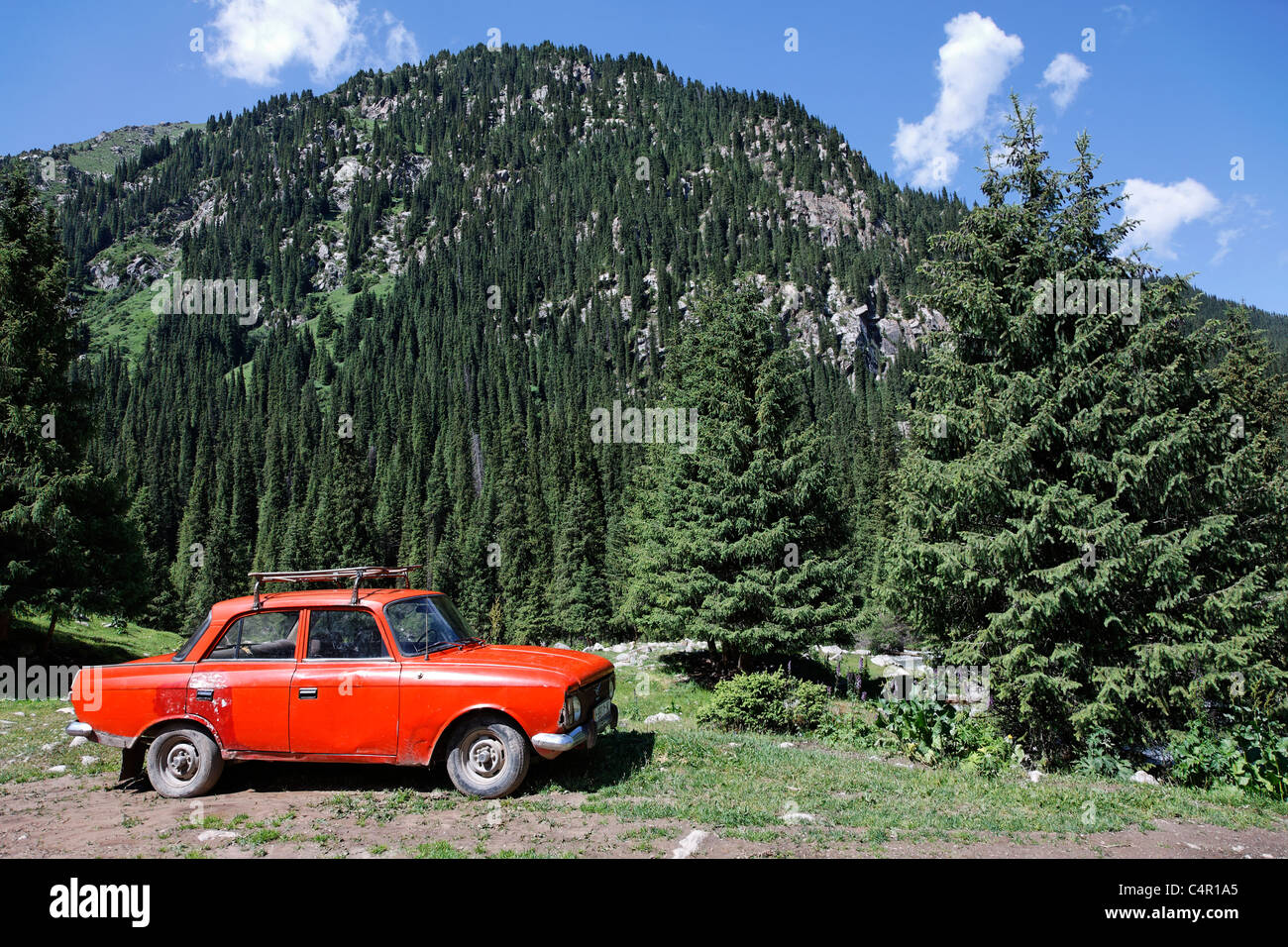Kyrgyzstan - Jeti Oghuz Valley - Svetov Dolina, the Valley of Flowers Stock Photo