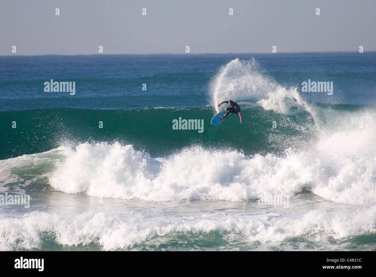 Surfing at Ansteys Beach, Durban, South Africa Stock Photo Alamy