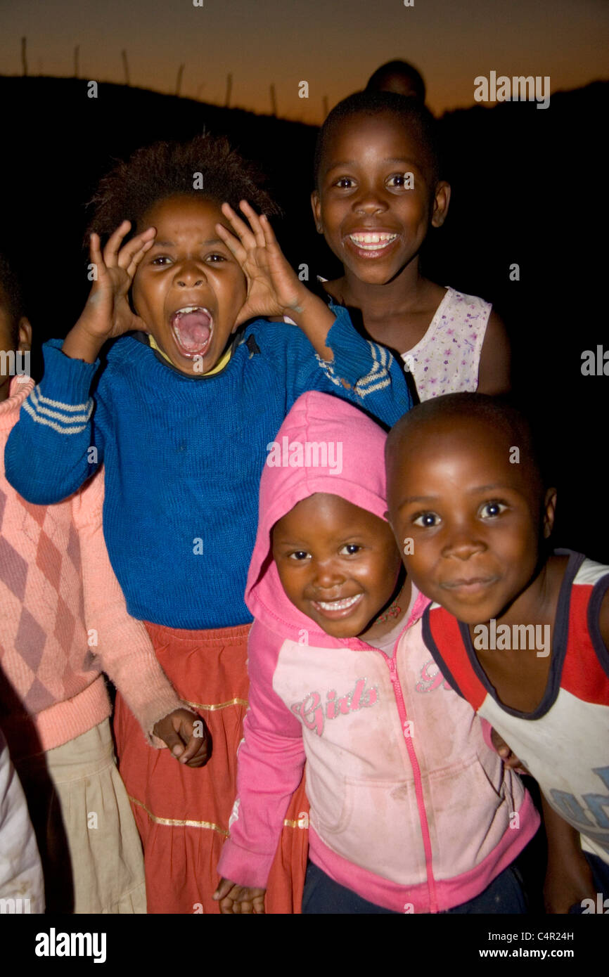 Transkye, South Africa. Local village kids of the Transkye Stock Photo