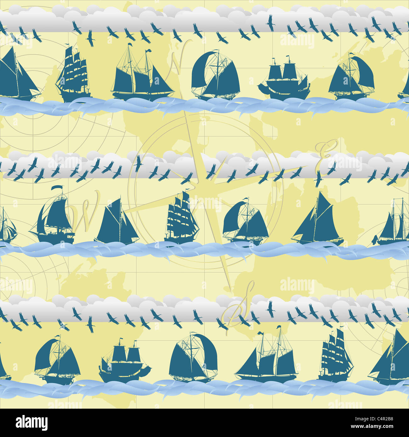Bird ships sailing boat hi-res stock photography and images - Alamy