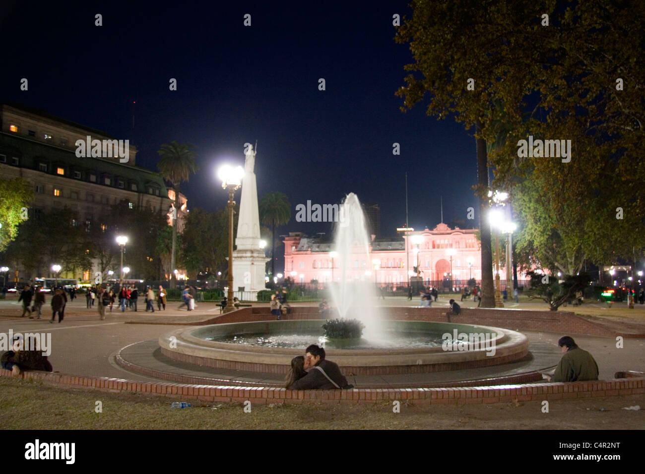 Romantic fountain setting, Buenos Aires, Argentina Stock Photo