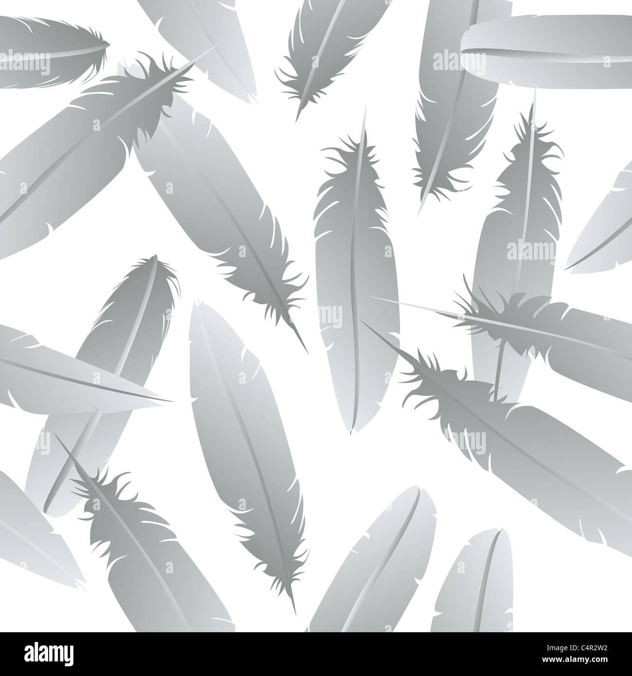 Seamless feathers pattern over white background Stock Photo - Alamy