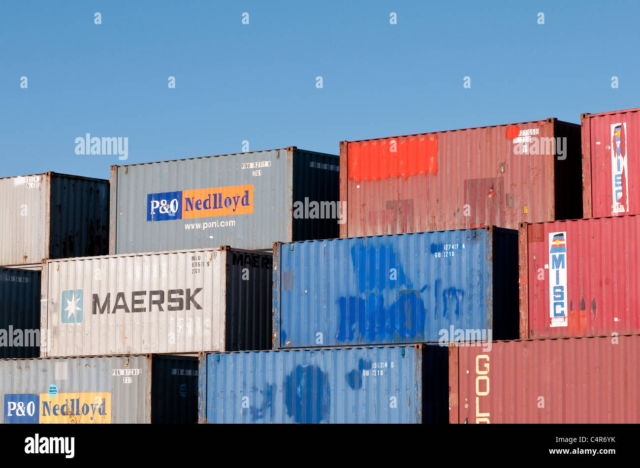 Shipping containers at North Fremantle container port, Western