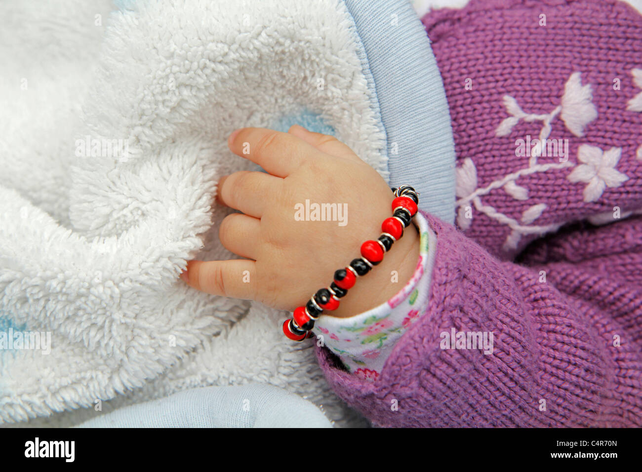 Baby bracelet red and on sale black