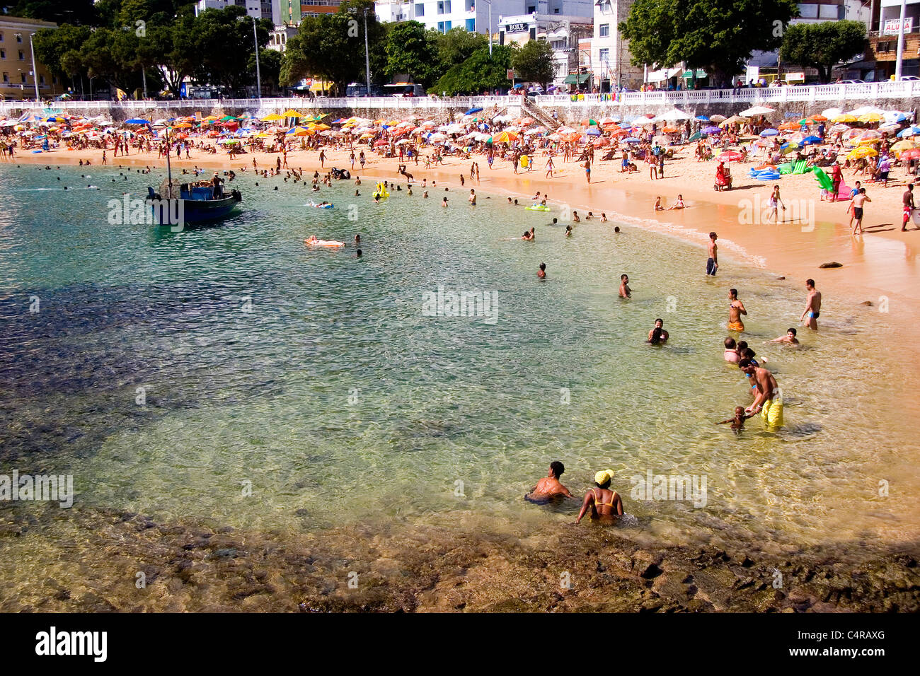 Porto da Barra beach, Salvador, Brazil Stock Photo