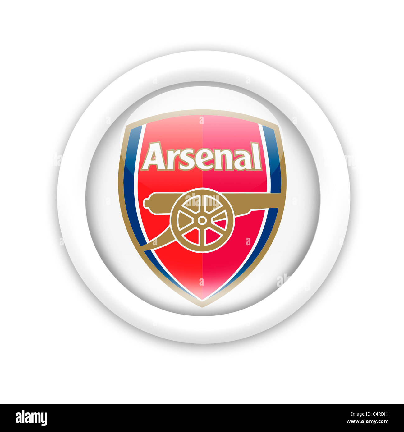 Arsenal FC logo symbol flag Stock Photo