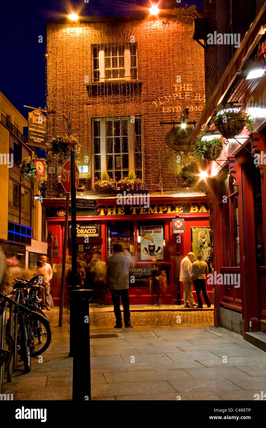 Popular Temple Bar district of Dublin, County Dublin, Ireland Stock