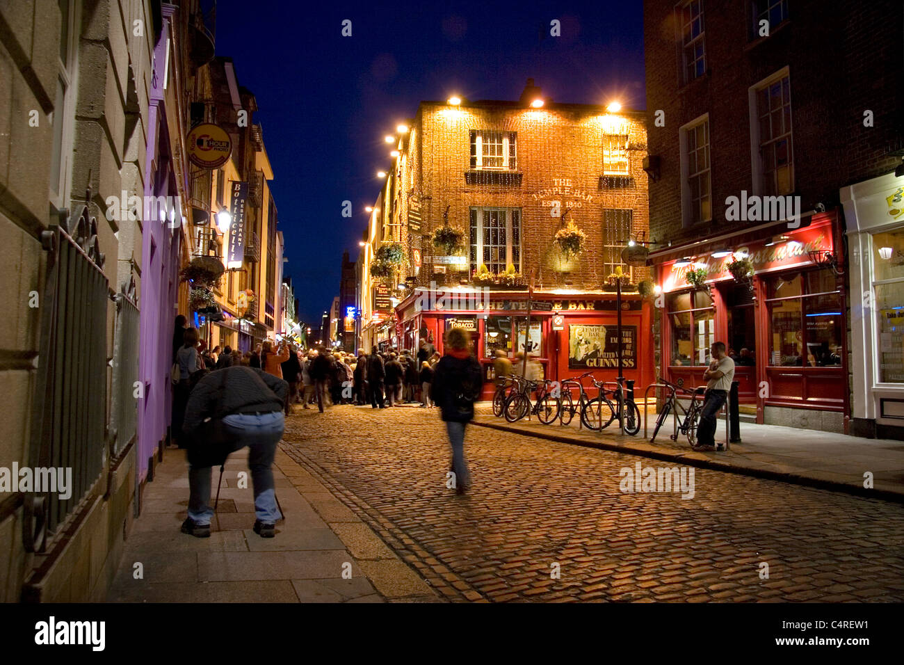 Popular Temple Bar district of Dublin, County Dublin, Ireland Stock