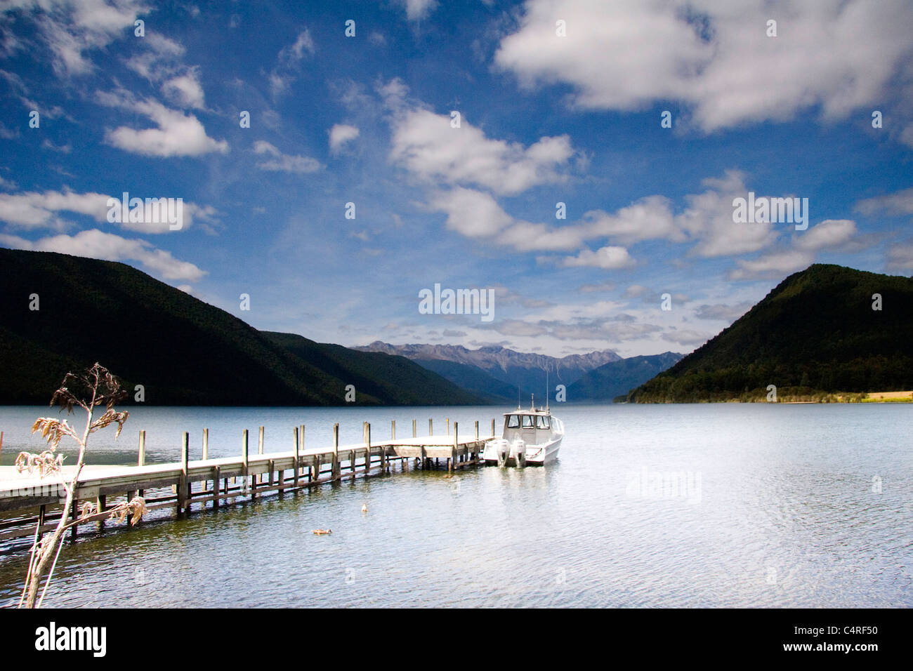 A beautiful glacial lake, South Island, New Zealand Stock Photo