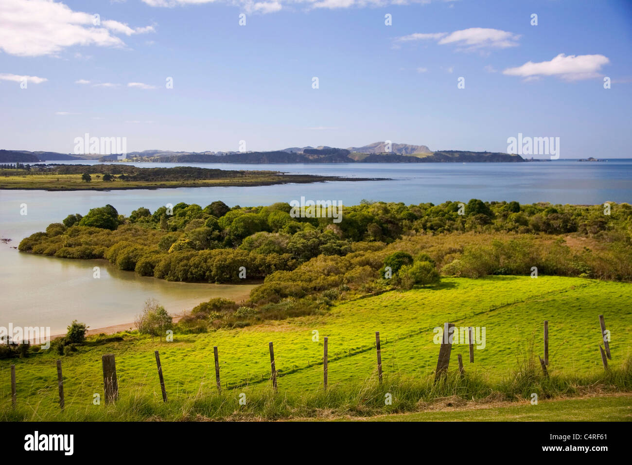 Scenic of  Bay of Islands, North Island, New Zealand Stock Photo