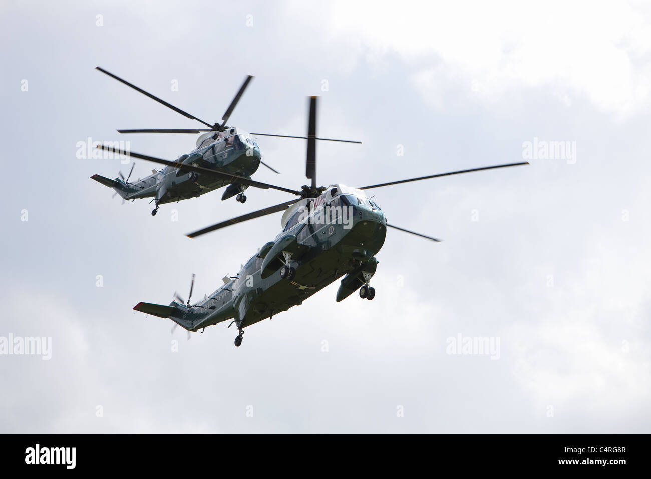U.S. Marine Corps Sikorsky VH-3D Sea King presidential helicopters, Washington, D.C., USA Stock Photo