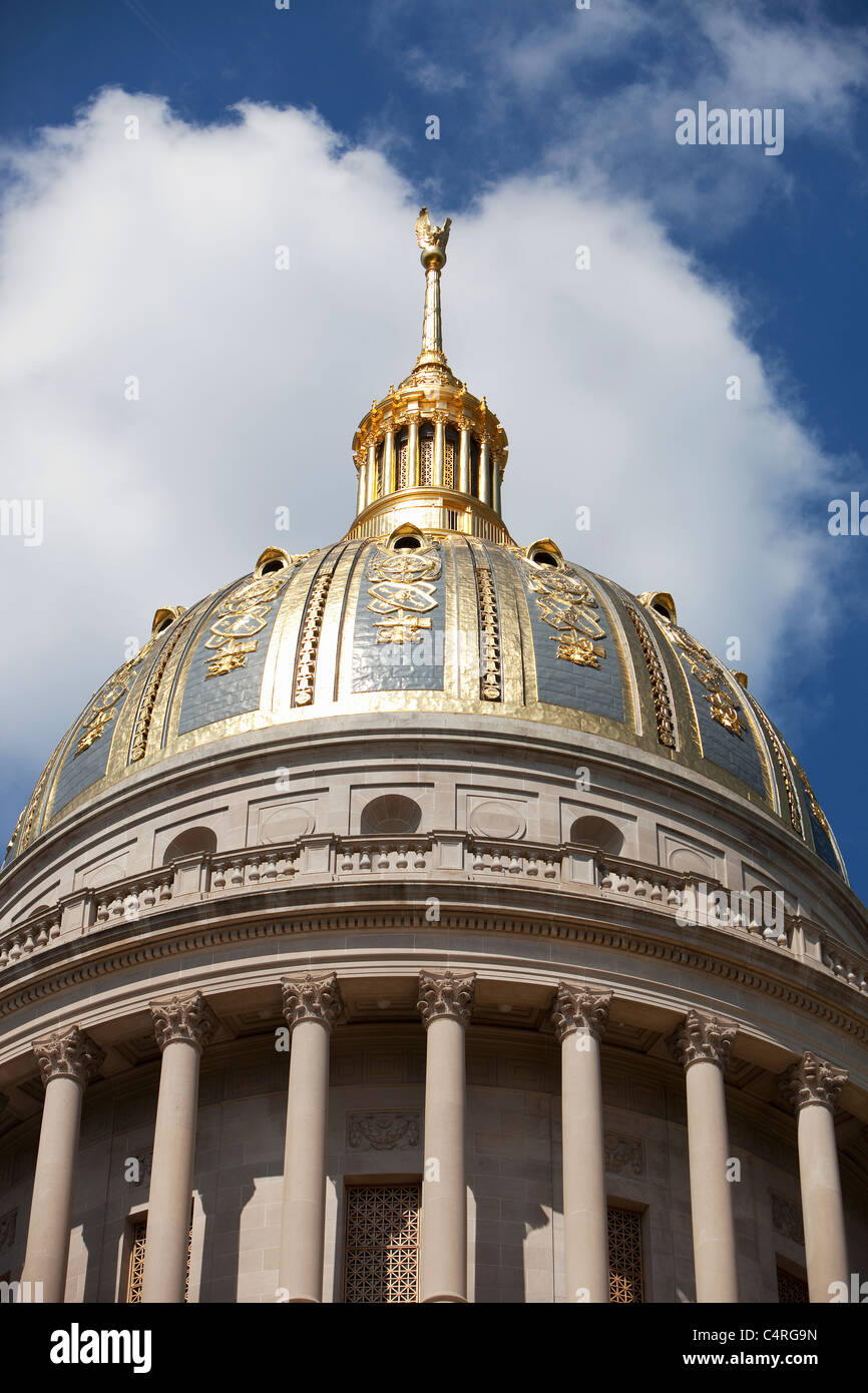 Exterior of dome of the State Capitol, Charleston, West Virginia, USA Stock Photo