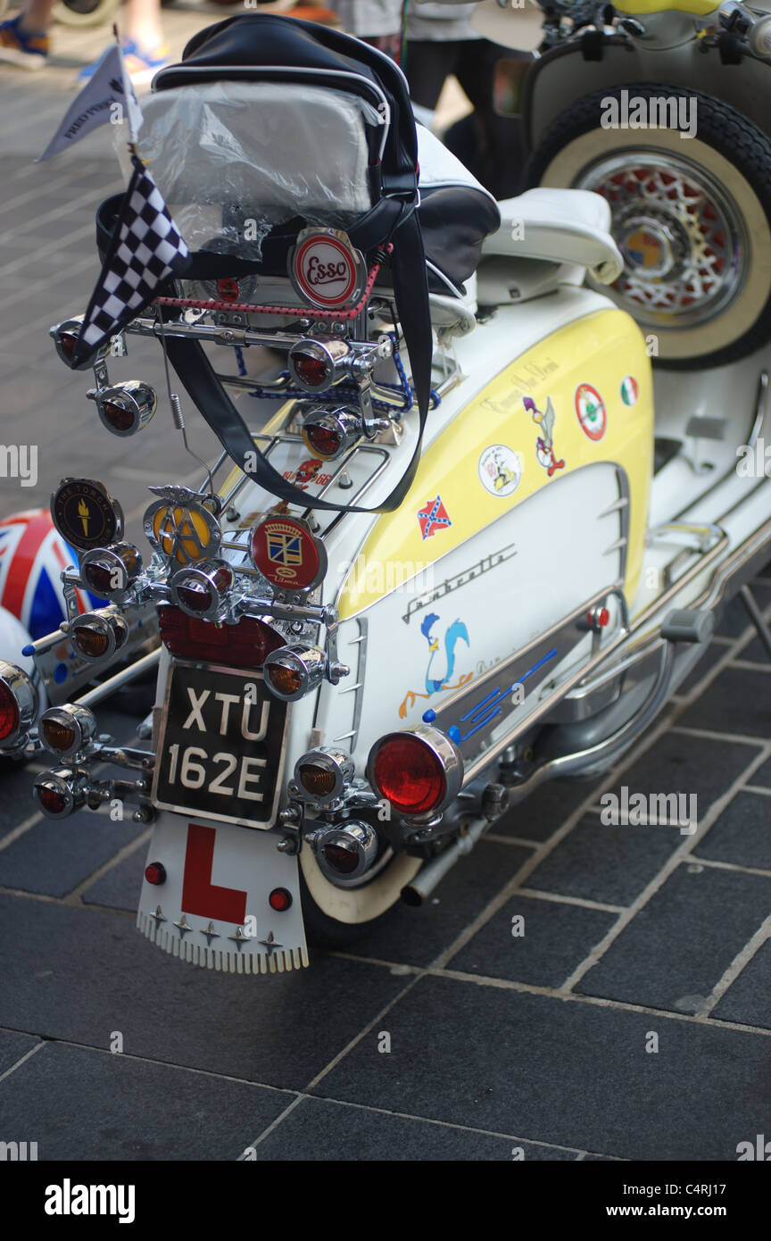 City of Liverpool scooters, parked in the city centre of Liverpool