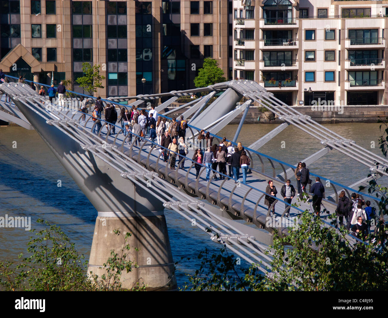 London Millennium Footbridge Stock Photo