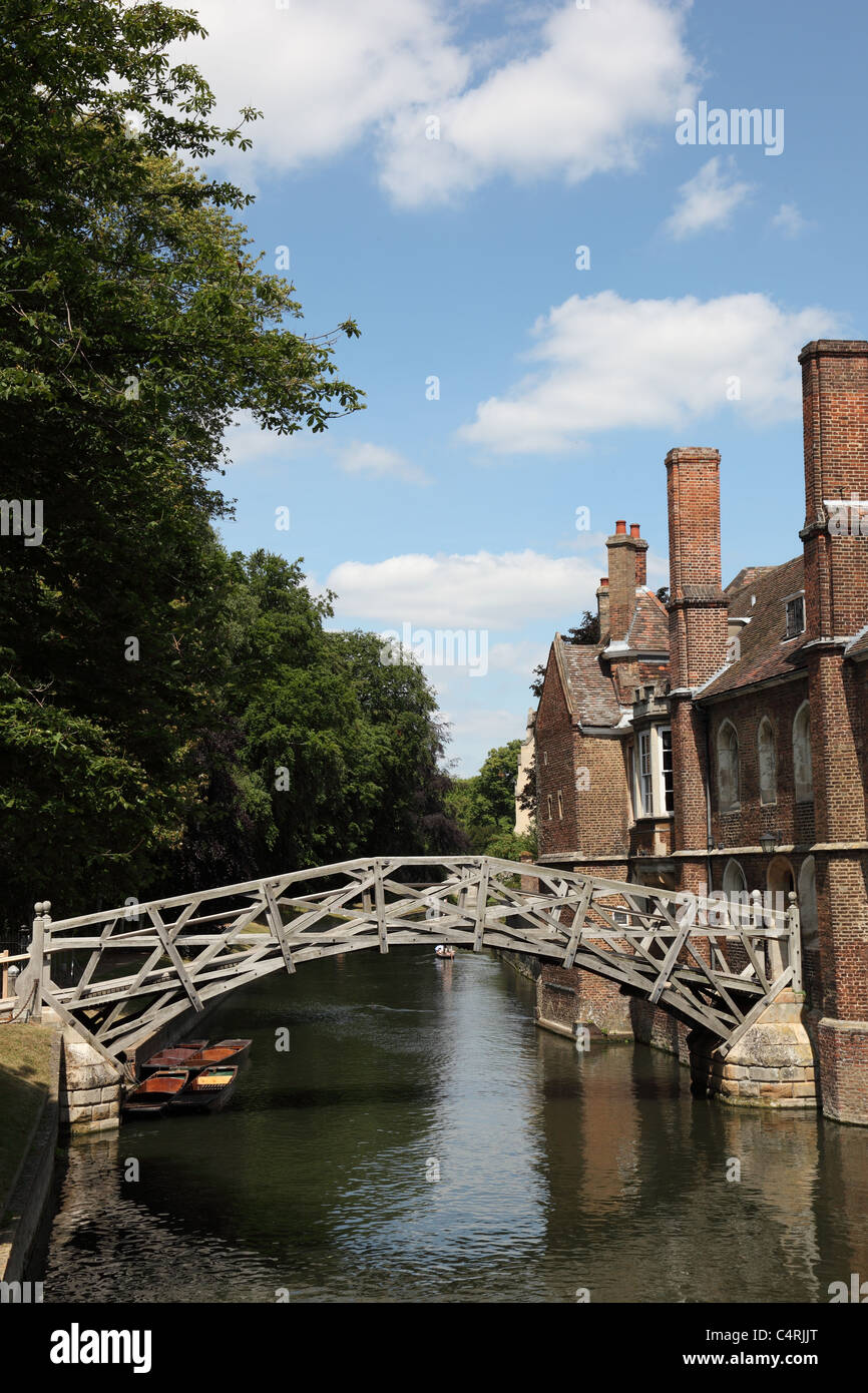 The Mathematical Bridge Queens college Cambridge england Stock Photo