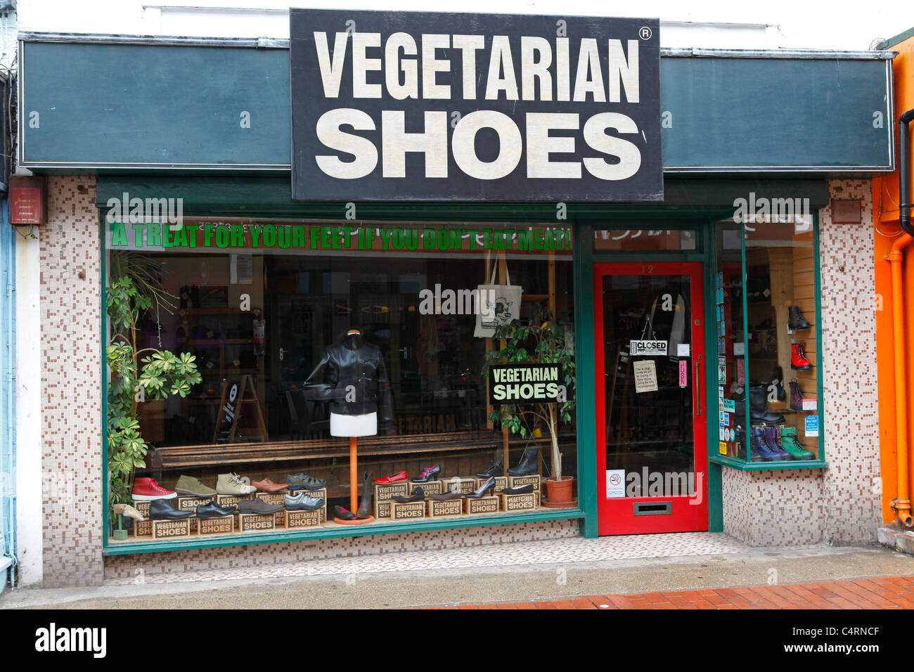 Vegetarian Shoes, a specialist shoe shop in Brighton, England Stock ...