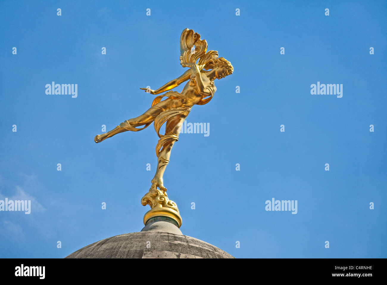 City of London Figure of Ariel on the Bank of England June 2011 Stock Photo