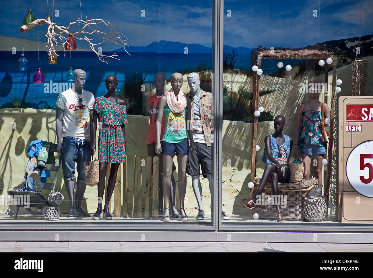 City of London Shopwindow display in New Change June 2011 Stock Photo