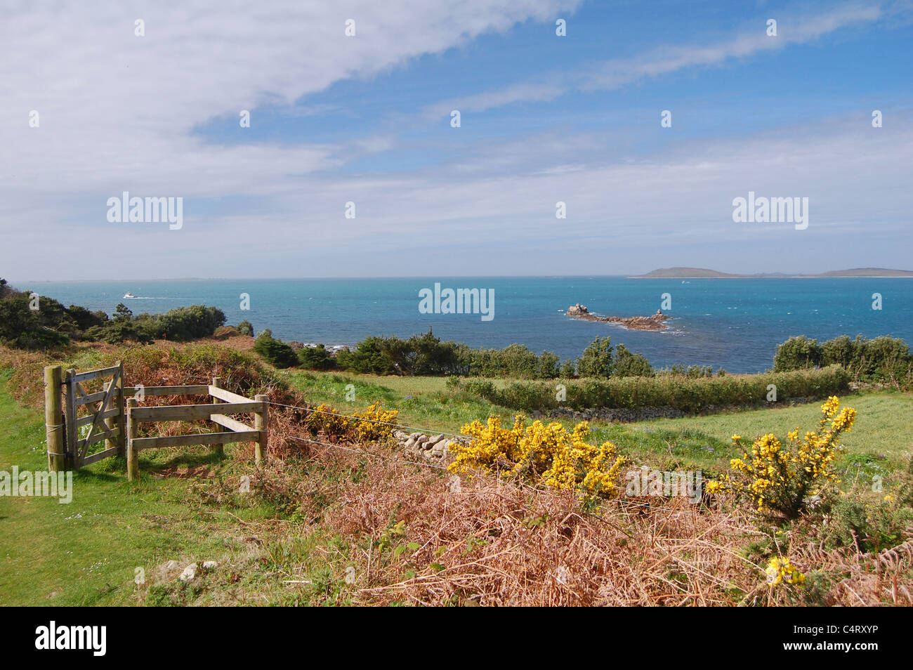 coastal walk on st mary's, isles of scilly Stock Photo