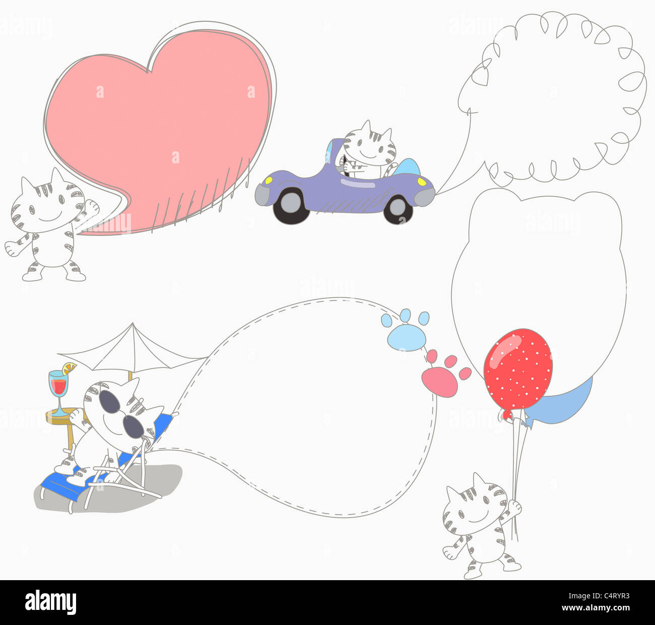 various types of sticker icons Stock Photo Alamy