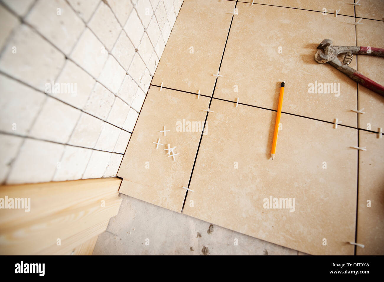 Floor tiling house hires stock photography and images Alamy