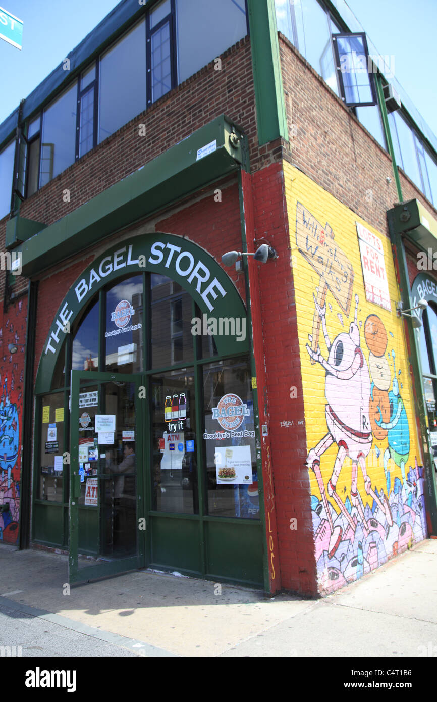 The Bagel Store, Bedford Avenue, Williamsburg, Brooklyn, New York City