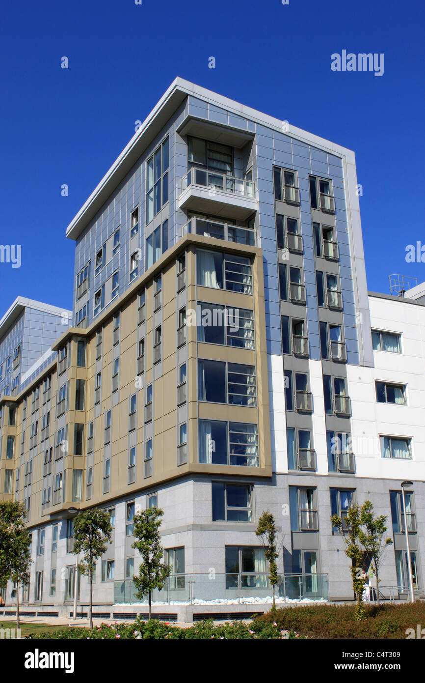 Modern apartments block, Leith Docks, Edinburgh, Scotland Stock Photo