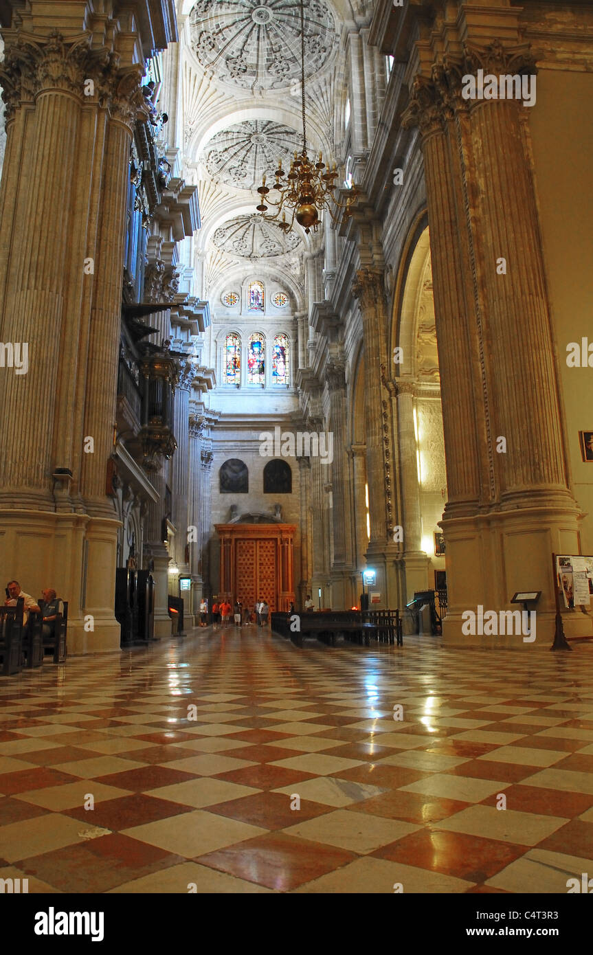 View inside the Cathedral (Catedral La Manquita), Malaga, Costa del Sol, Malaga Province, Andalucia, Spain, Western Europe. Stock Photo