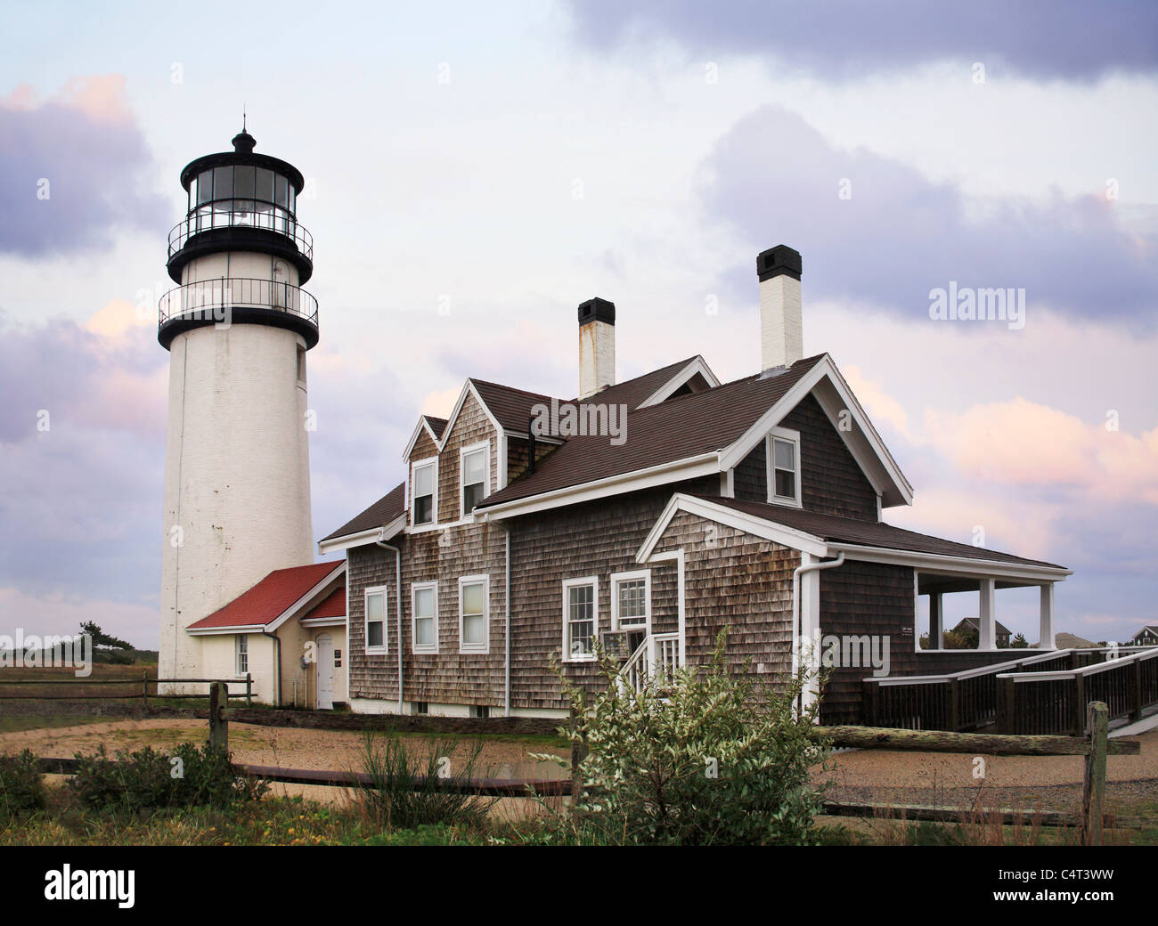 The Cape Cod Highland Lighthouse On A Very Windy And Cold Autumn