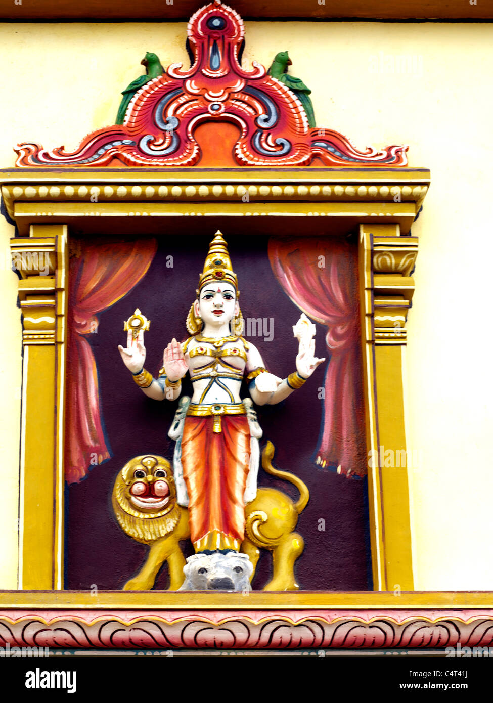 Savanne Region Mauritius Hindu Tamil Temple Sri Siva Subarmaniya Kovil Durga Stock Photo
