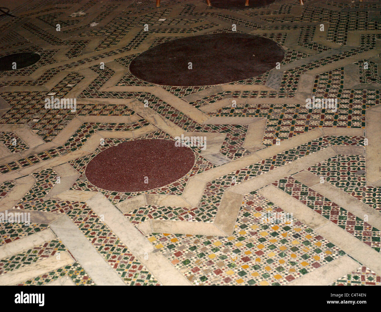 Palermo Sicily Italy The Palatine Chapel in the Norman Palace with Cosmati Flooring and Jasper Stock Photo