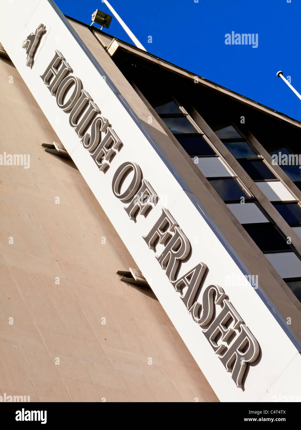 House of Fraser department store sign outside a branch in Birmingham city centre England UK Stock Photo