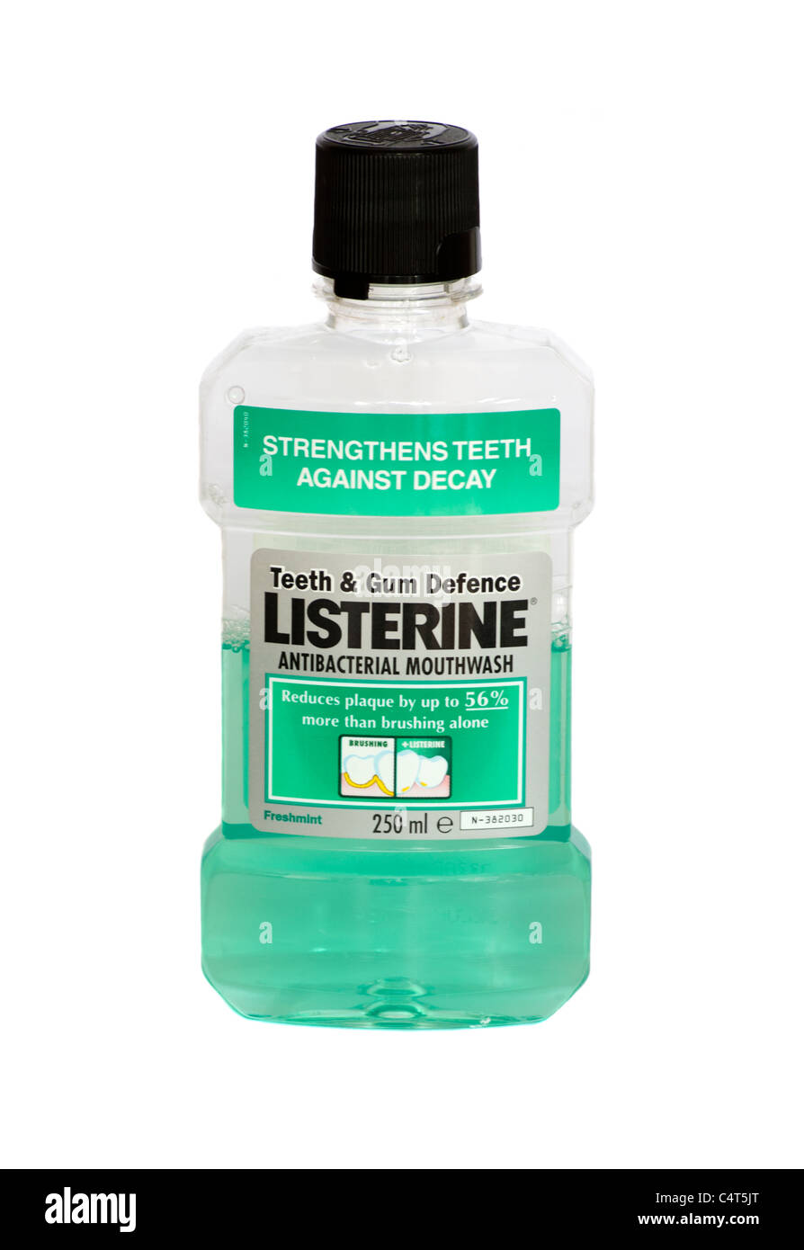 Bottle Of Listerine Stock Photo Alamy