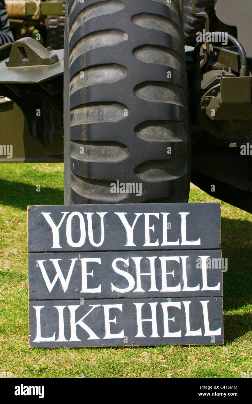 15th Field Artillery Regiment, WW1, WW2, Korea, Vietnam, Panama, Bosnia, Iraq and Afghanistan - 'You Yell We Shell Like Hell' Stock Photo