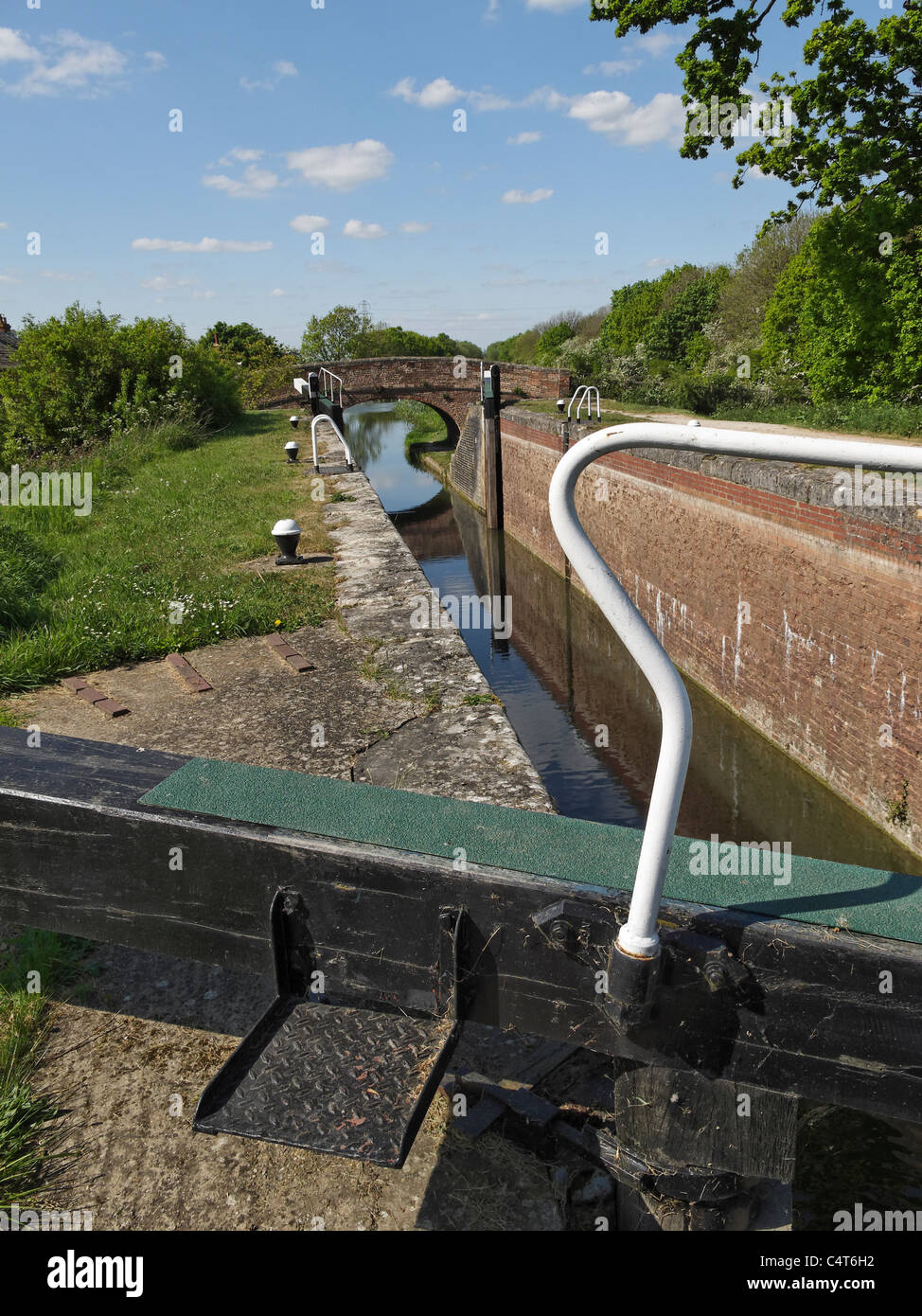 Woolsthorpe Middle Lock (No 17), The Grantham Canal, Woolsthorpe-by-Belvoir, Lincolnshire, England. Stock Photo
