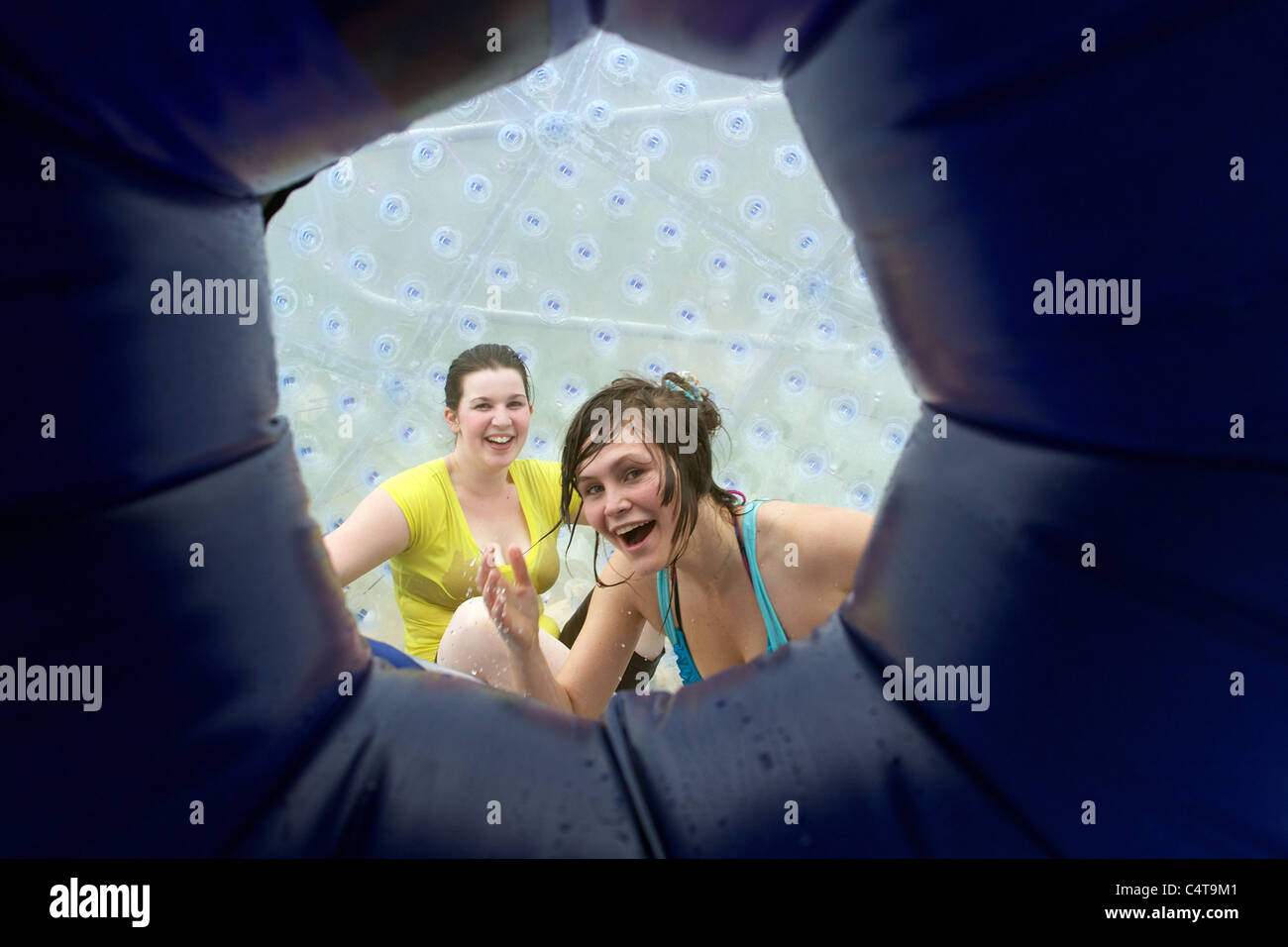 Zorbing down hill hi-res stock photography and images - Alamy