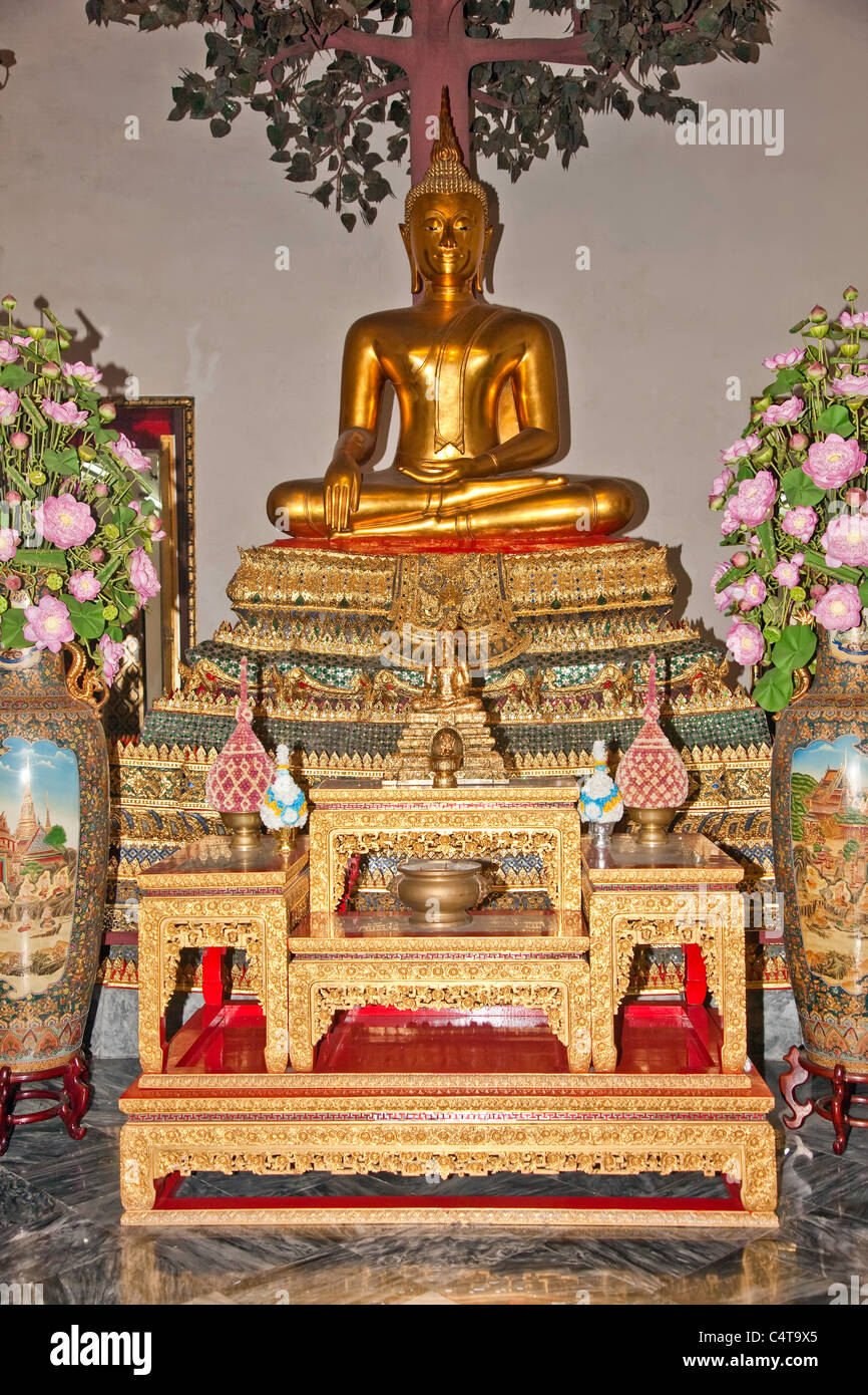 Buddha Temple at Wat Pro Temple;Bangkok's Largest and oldest Temple,Thailand Stock Photo