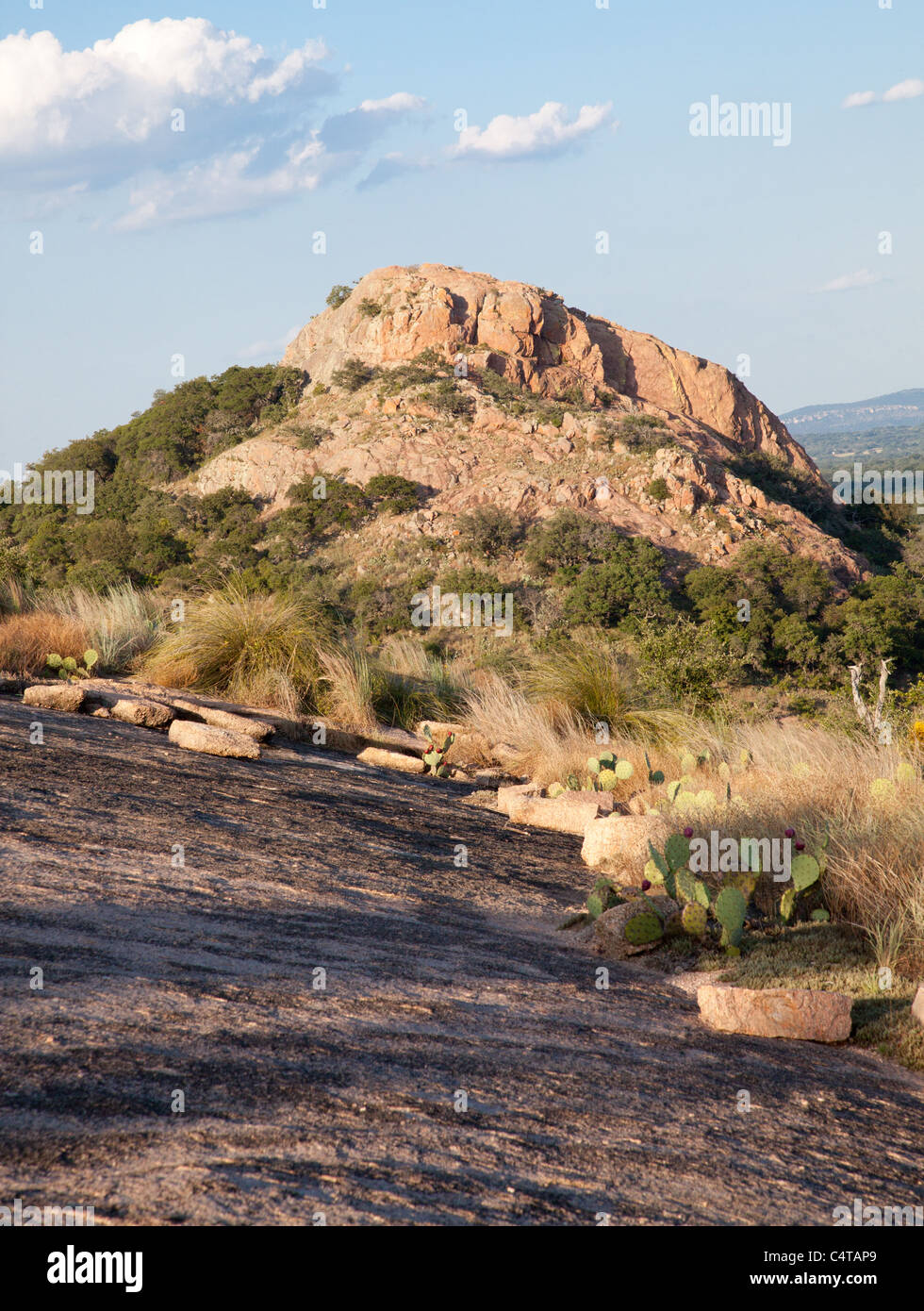 Rock Outcropping at Enchanted Rock State Park near Austin and Fredericksburg, Texas Stock Photo