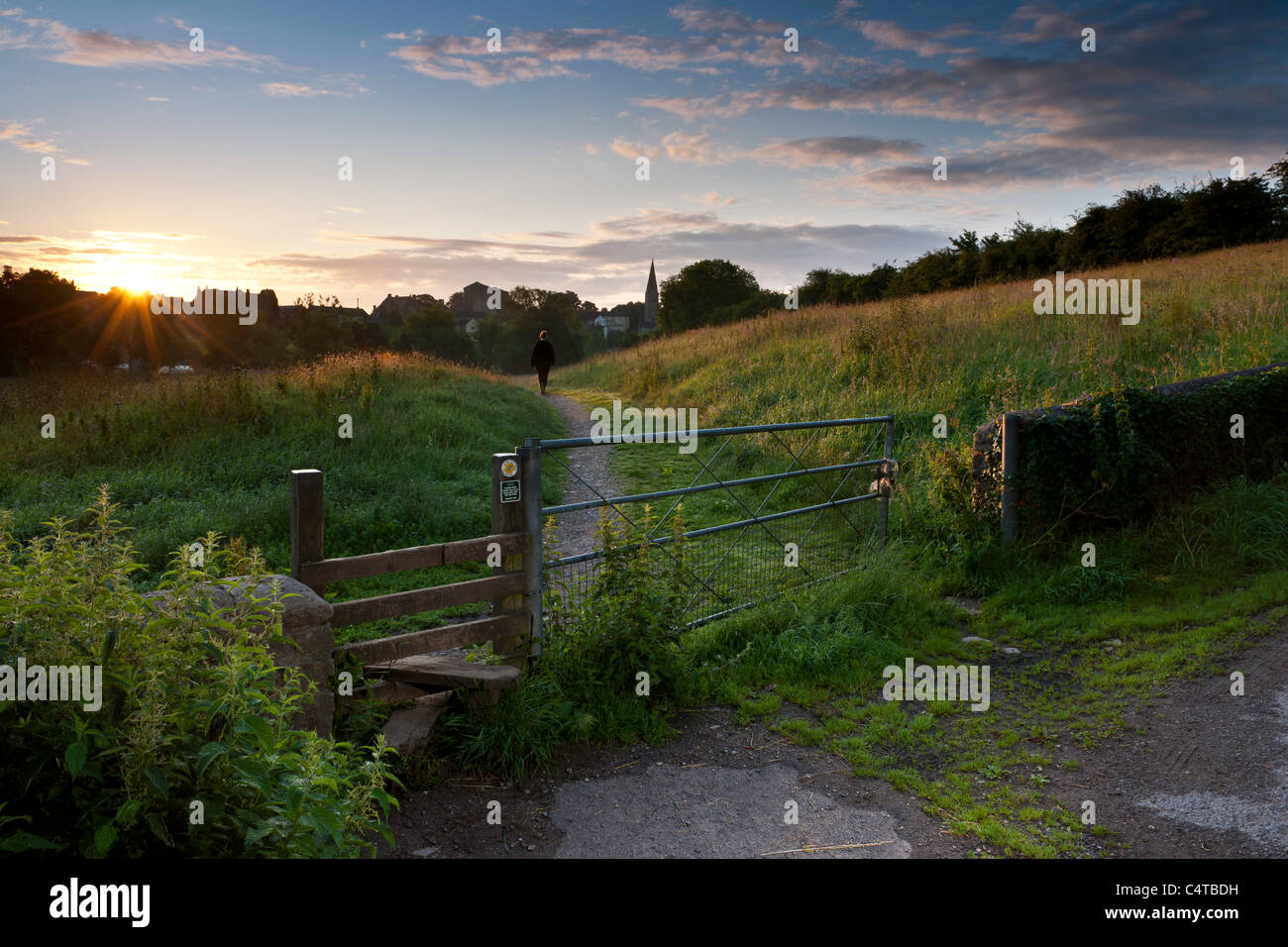 Open Gate - An English Landscape Stock Photo