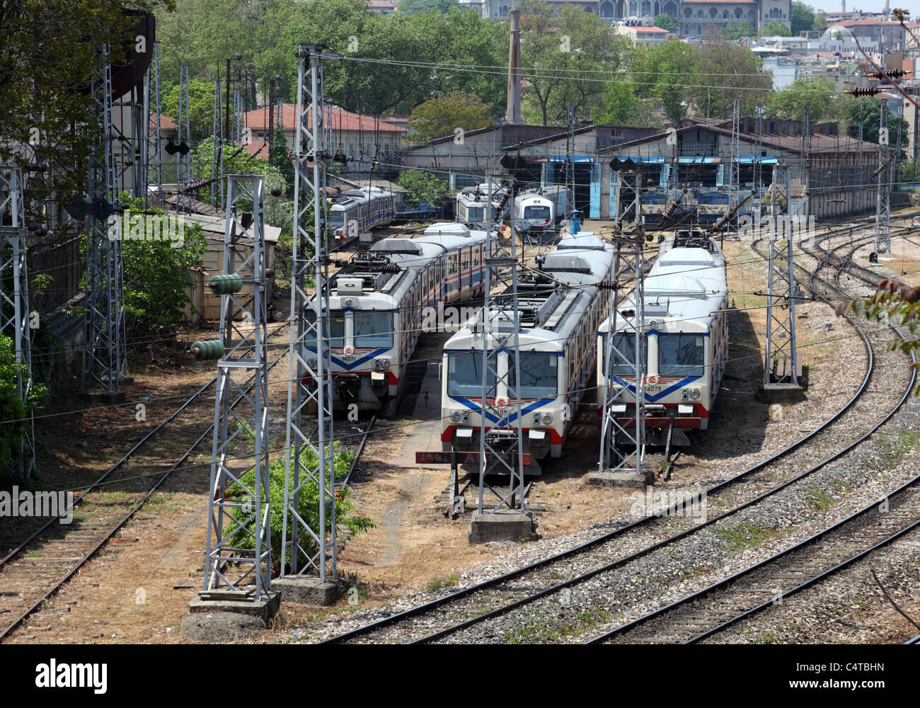 Trains At Railway Station In Istanbul, Turkey. Photo Taken At 25th Of ...